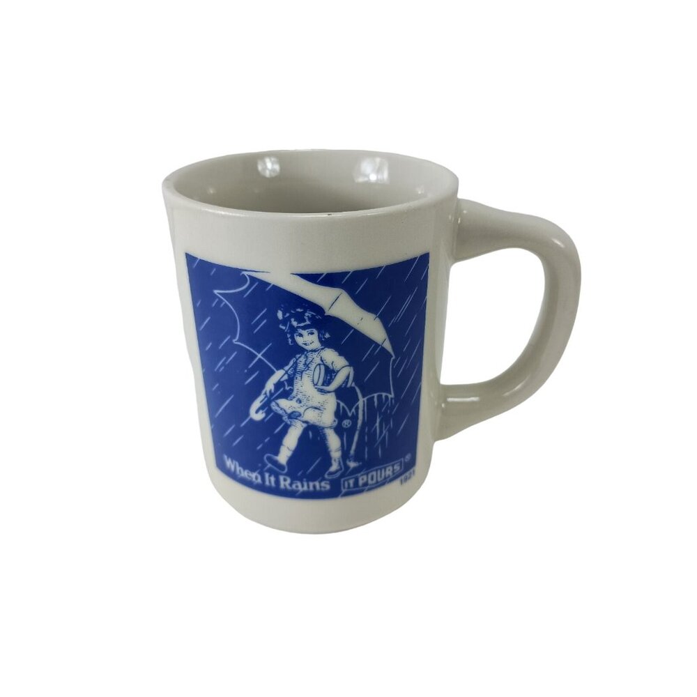Morton Salt Girl 1921 When It Rains It Pours Collectible Coffee Mug Vtg. - Picture 4 of 7